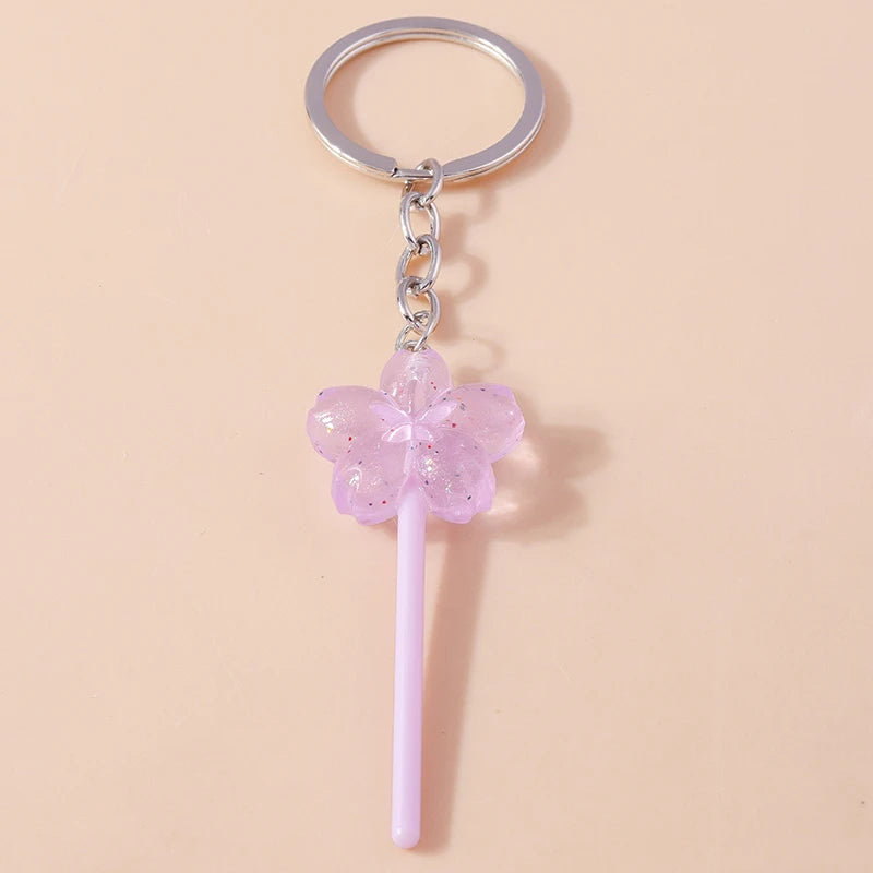 Lovely Resin Candy Lollipop Keychain Mini 3D Simulation Food Key Rings for Men Women Handbag Pendants DIY Kids Jewelry Gifts as picture shows 20