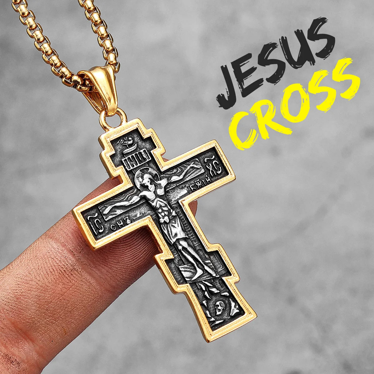 Jesus Heart Cross Series Stainless Steel Men Necklaces Pendant Chain Powerful Amulet Vintage For Women Jewelry Gifts Wholesale