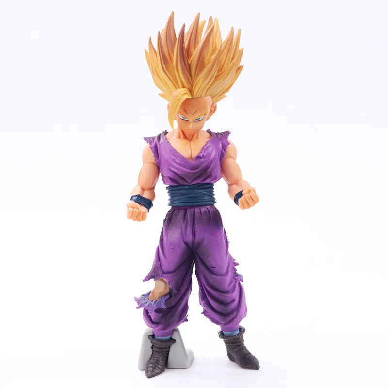 FigureCrazy Dragon Ball Z Figure Son Gohan Super Saiyan 2 Gold Hair Anime PVC Figure DBZ Gohan Awakening Soldiers Fighting Cell