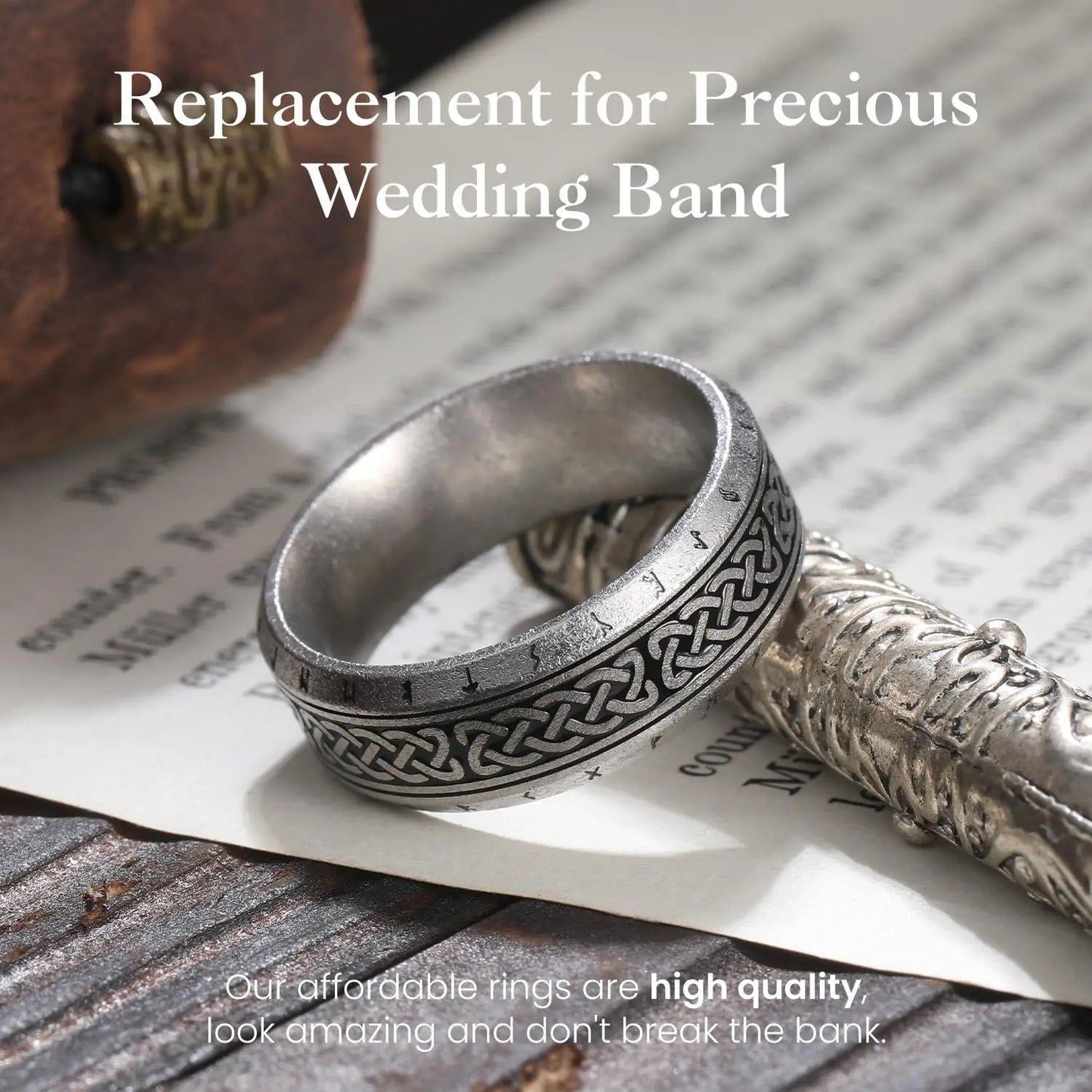 Fashion 8mm Viking Stainless Steel Celtic Dragon Rings for Men Women Viking Infinity Intertwined Cross Ring Wedding Band Jewelry