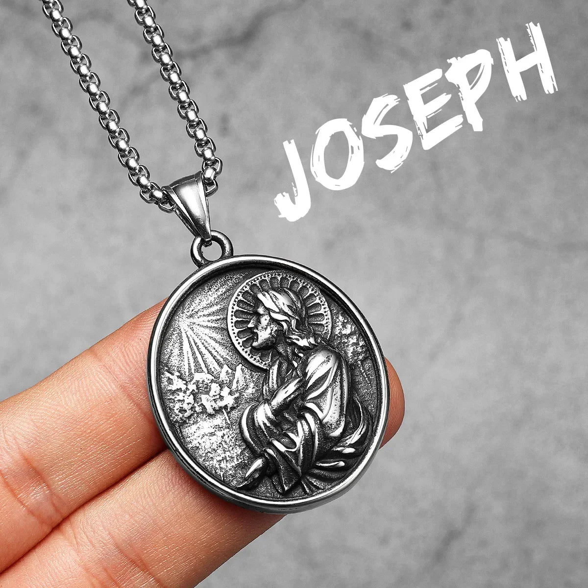 Virgin Mary Cross Powerful Amulets Stainless Steel Men Necklaces Pendant Chain Cool Thing for Girl Women Jewelry Gifts Wholesale