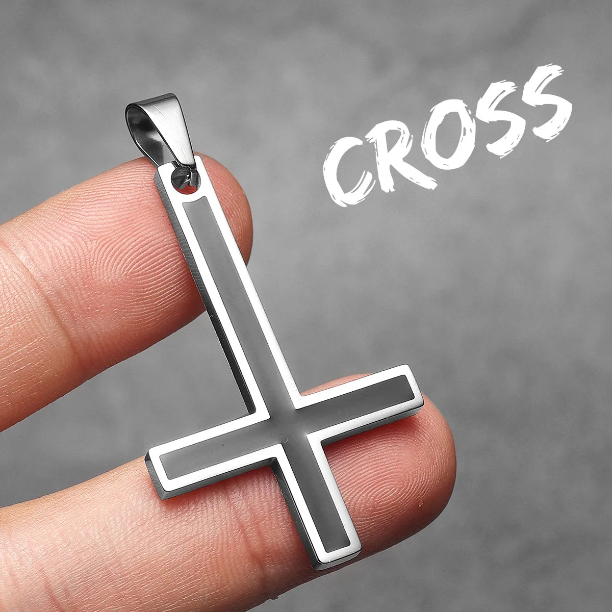 Saint Peter's Cross Simple Amulet Stainless Steel Men Necklaces Pendant Chain Punk Women Fashion Jewelry Gifts Wholesale Dropshiping