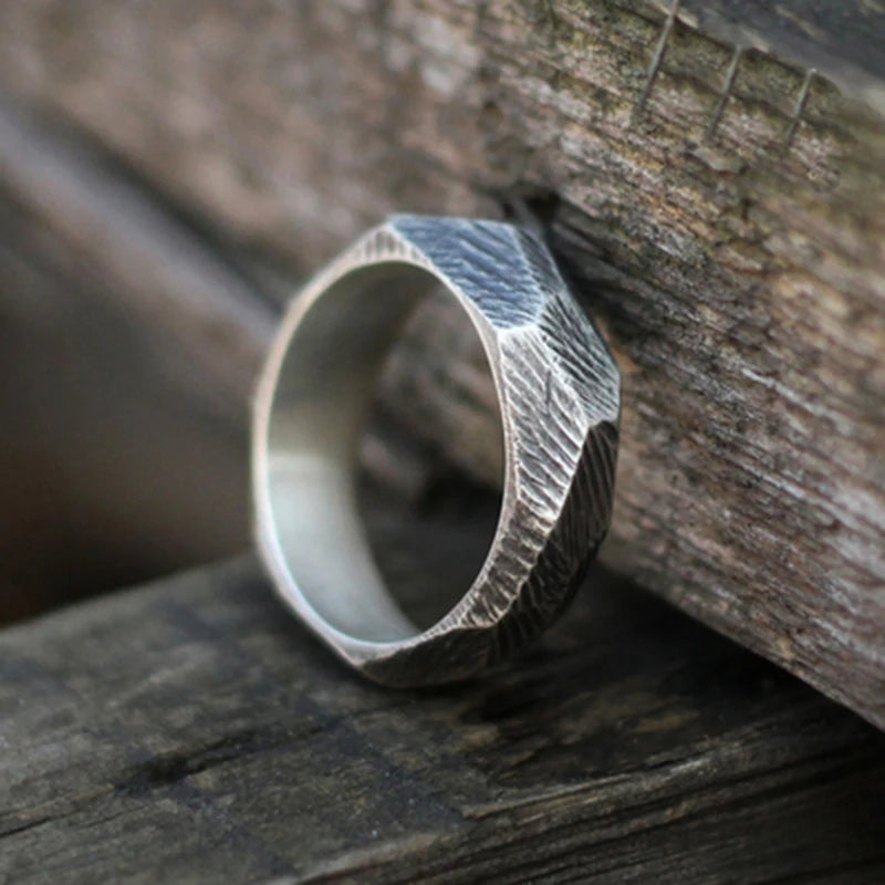 Onlysda Viking Gothic Stainless Steel Geometry Ring Men Wedding Rings Womens Band  Jewelry Gift