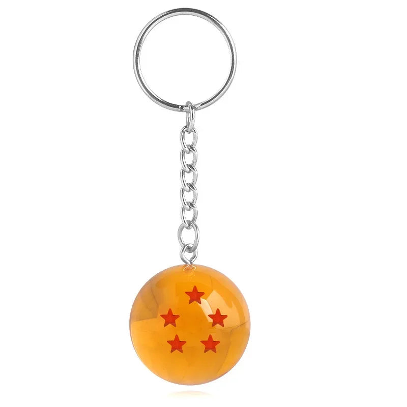 Anime Dragon Ball Series Keychain Charms Accessories 1 2 3 4 5 6 7 Star Dragon Balls Cosplay Keyring Pendant Holder Toys Gifts 8721-BK-E