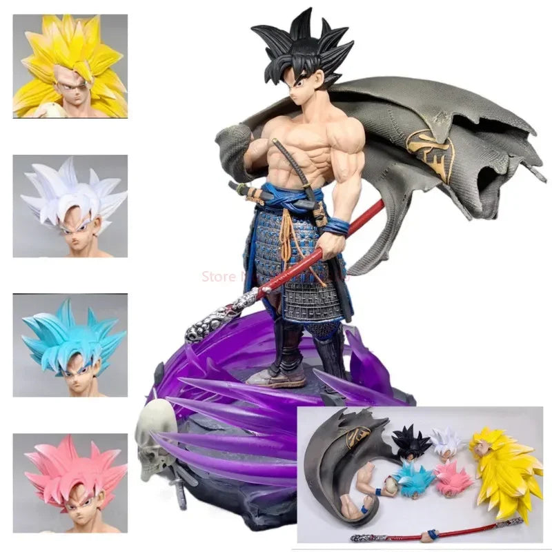 Yunqi Create Studio Pvc Gk Dragon Ball Z Son Goku Ultra Instinct Statue 50cm Dbz Anime Model Action Figure Collection Toys Gifts