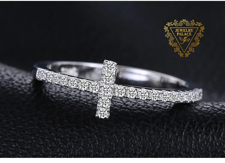 JewelryPalace 5A CZ Moon Star Adjustable 925 Sterling Silver Wedding Engagement Ring for Woman Fashion Love Gift Fine Jewelry