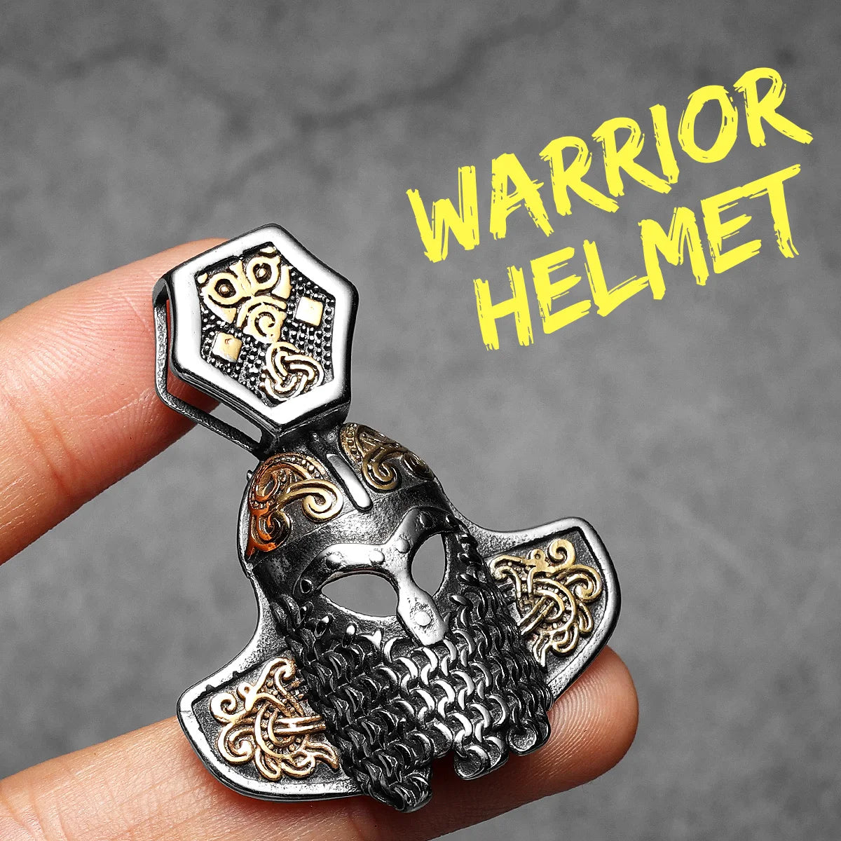 Viking Helmet Stainless Steel Men Necklaces Pendant Chain Punk Hiphop Women Fashion Jewelry Gifts Wholesale Dropshiping