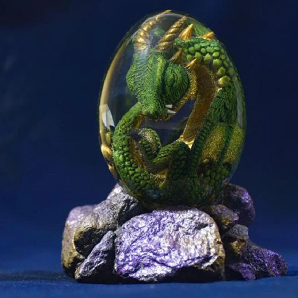 Lava Dragon Egg Resin Statue Ornamental Dinosaur Eggs Collection Kid Gift Toy Sculpture Crystal Gemstone Souvenir Home Decor2023