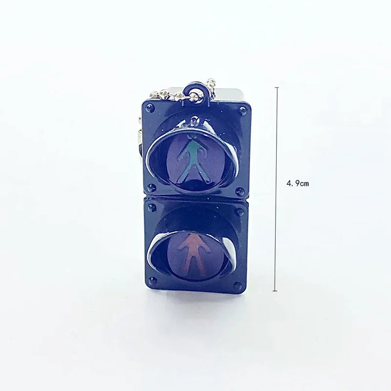 3D Traffic Light Key Chain Creative Backpack Pendant Car Key Pendant Safe Traffic Promotion Gift Key Hanging Decoration B