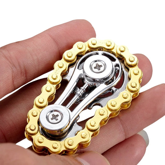 Fingertip Gyro Mechanical Metal Sprocket Flywheel Children Adult Decompression Toys Kids Anti-stress Spinning Top Gyroscope