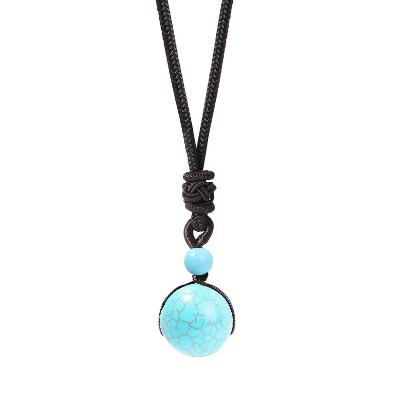 Healing Crystals Necklace Natural Tiger Eye Amethyst Lucky Blessing Protection Chakra Beads Stone Pendant for Women Men