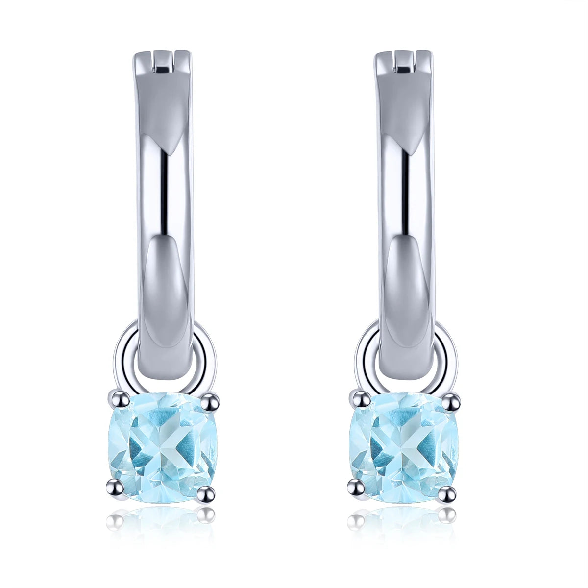 Natural Amethyst Solid Silver Drop Earring Genuine Purple Crystal Women Classic Romantic Style Jewelry S925 Top Quality Gifts Natural Blue Topaz