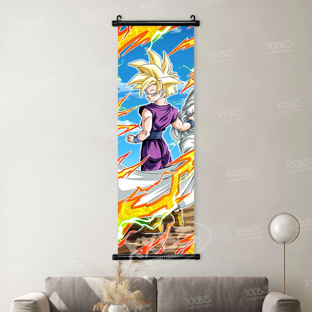 Dragon Ball Picture Recoome Anime PosterS Captain Ginyu Scrolls Painting Majin Buu Wall Art Gotenks Home Decor Goku Wallpaper qlz30-1 CHINA