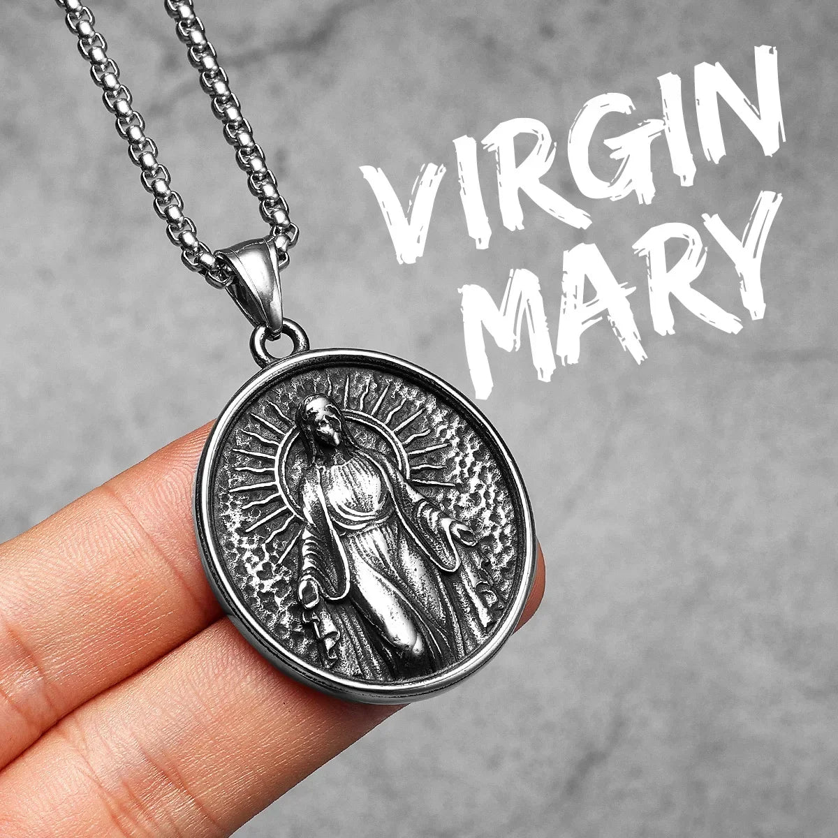 St.Francis Cross Powerful Amulet Stainless Steel Men Necklaces Pendant Chain Vintage Cool New For Women Jewelry Gifts Wholesale