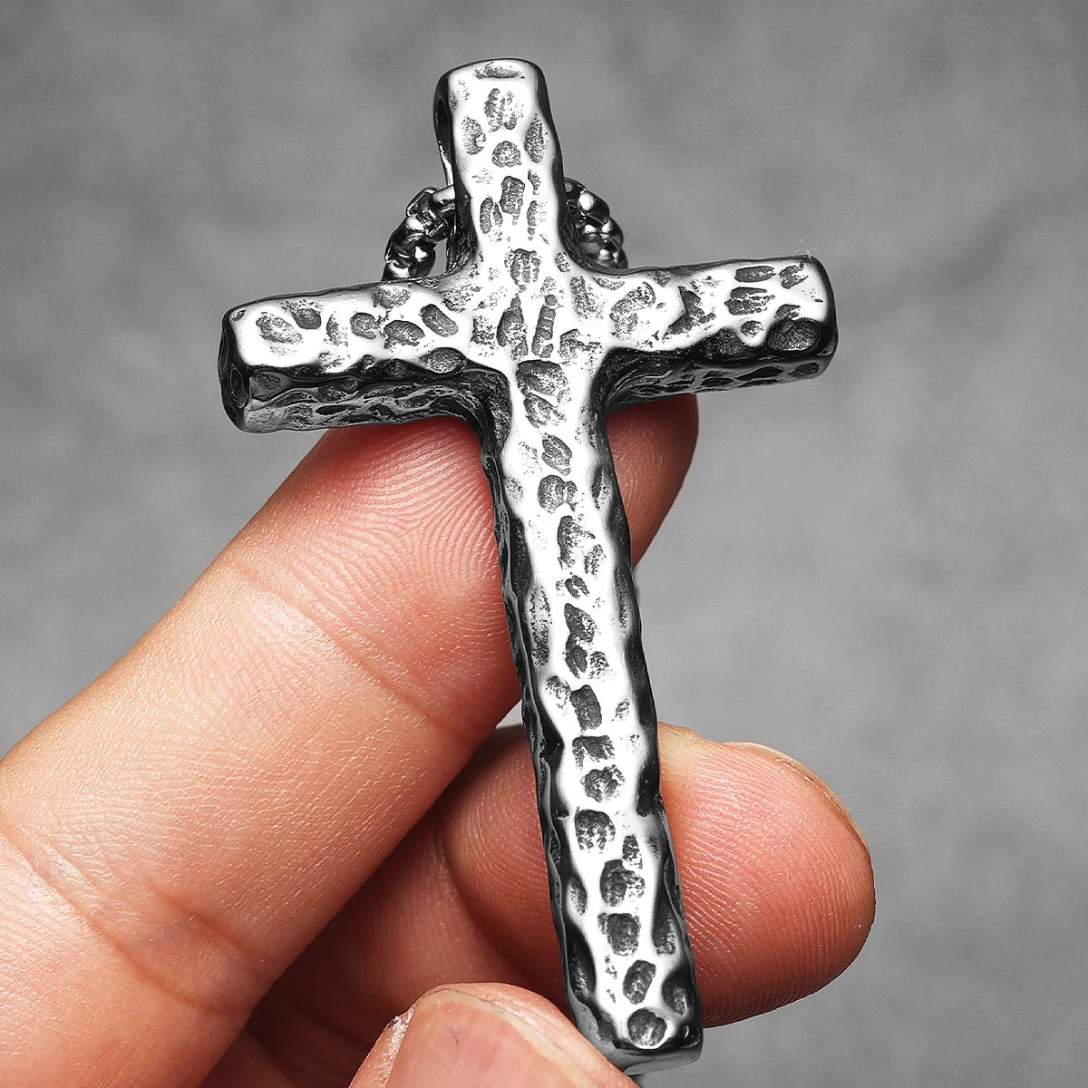 Texture Retro Cross Amulet Stainless Steel Men Necklaces Pendant Chain Punk For Women Fashion Jewelry Gift Wholesale Dropshiping