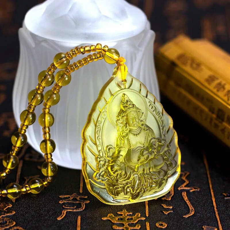 High Quality Unique Natural Quartz Carved Buddha Lucky Amulet Pendant Necklace For Women Men Sweater Pendants Jewelry New 8