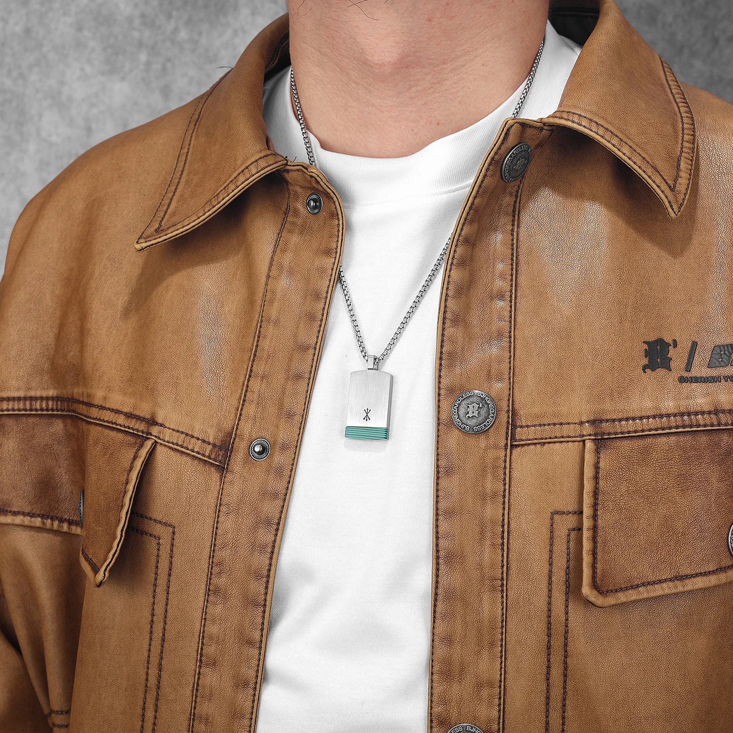 Simple Arrow Gemstone Tag Stainless Steel Men Necklaces Pendant Chain Punk For Women Fashion Jewelry Gifts Wholesale Dropshiping