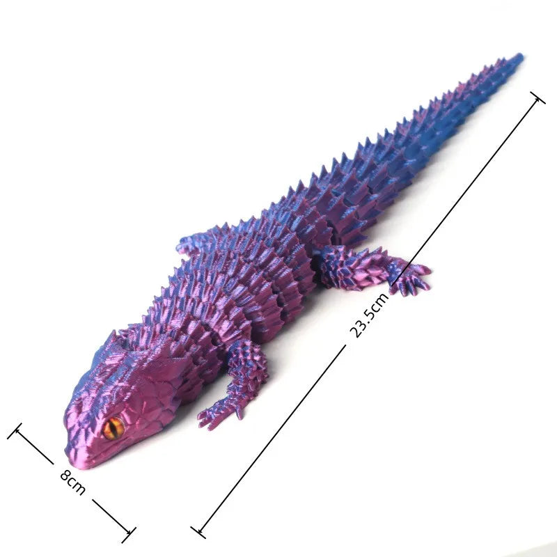 3D Printed Conjoined Lizard Statue Ornaments, Movable Cartoon, Creative Desk Plants, Rockery, Fish Tank Landscaping Decoration