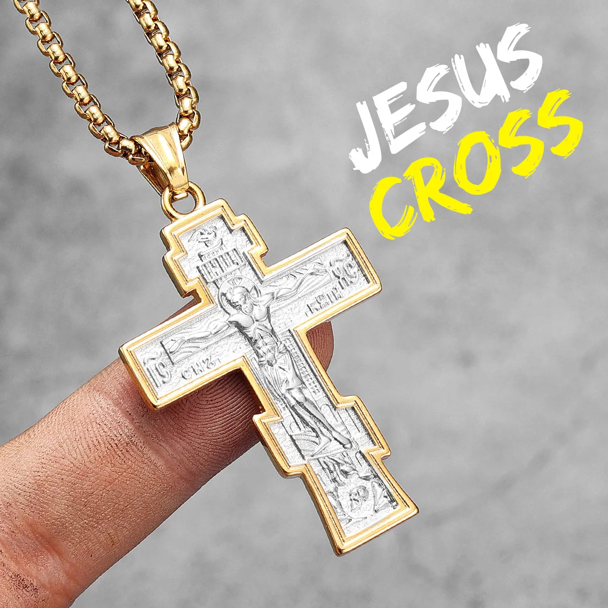 Jesus Heart Cross Series Stainless Steel Men Necklaces Pendant Chain Powerful Amulet Vintage For Women Jewelry Gifts Wholesale