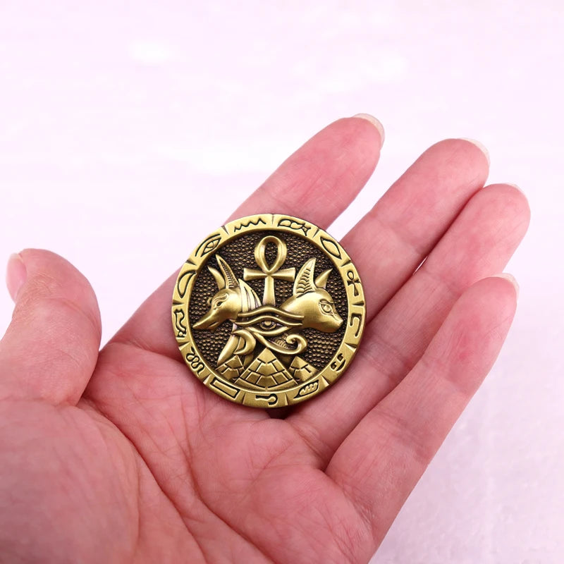 Anubis Bastet Enamel Pin Vintage Button Badge Brooch Jewelry Accessories