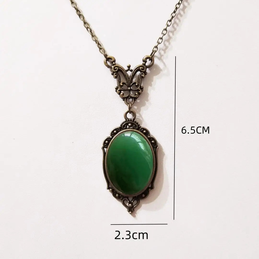 Gothic Vampire Blood Drop Pendant Necklace Vintage Purple Red Bat Eyes Charms Chains Witch Jewelry Accessory Gifts For Women