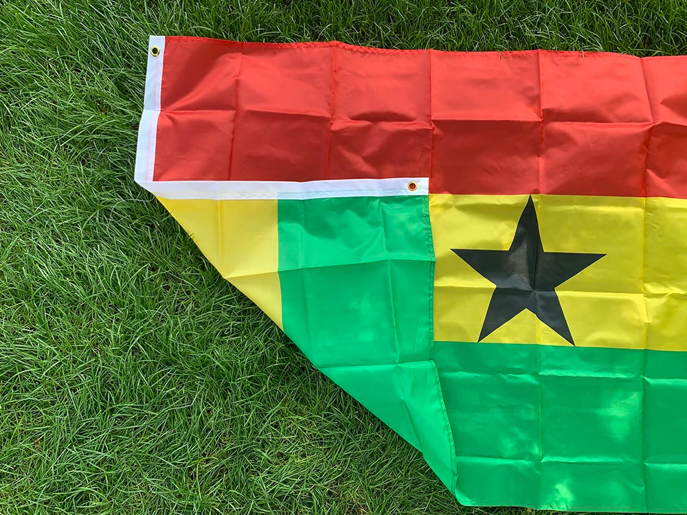 SKY FLAG  Ghana Flag 150x90cm high quality Polyester hanging Ghana National Flags Double Sided Printed Ghana Flag Banner