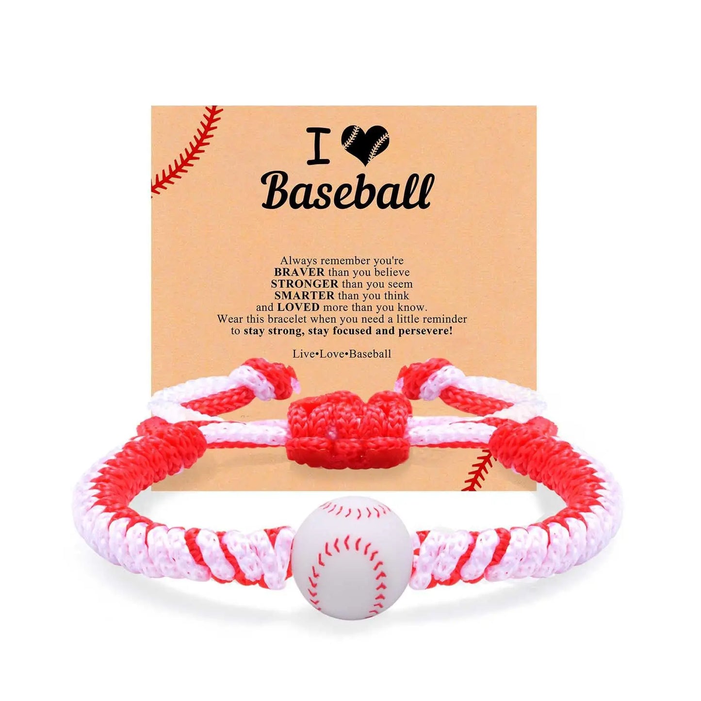 Men's Gift Diamond Knot Rope Weaving Adjustable Bracelet Silicone Baseball Football Basketball Weaving Bracelet