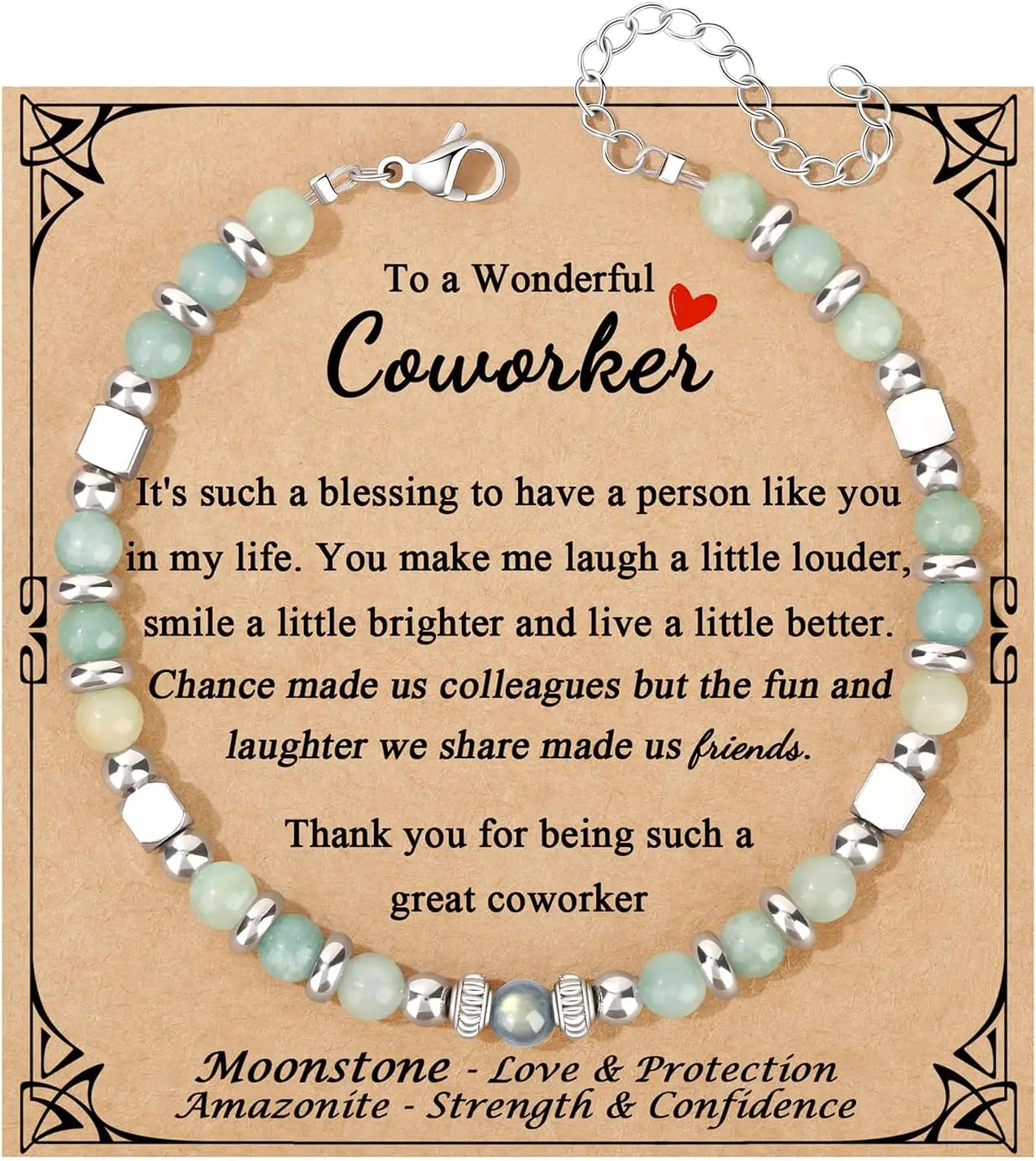 Mothers Day Birthday Christmas Valentines Graduation Gifts Amazonite Colorful Imperial Jasper Stainless Steel Beads Bracelets,