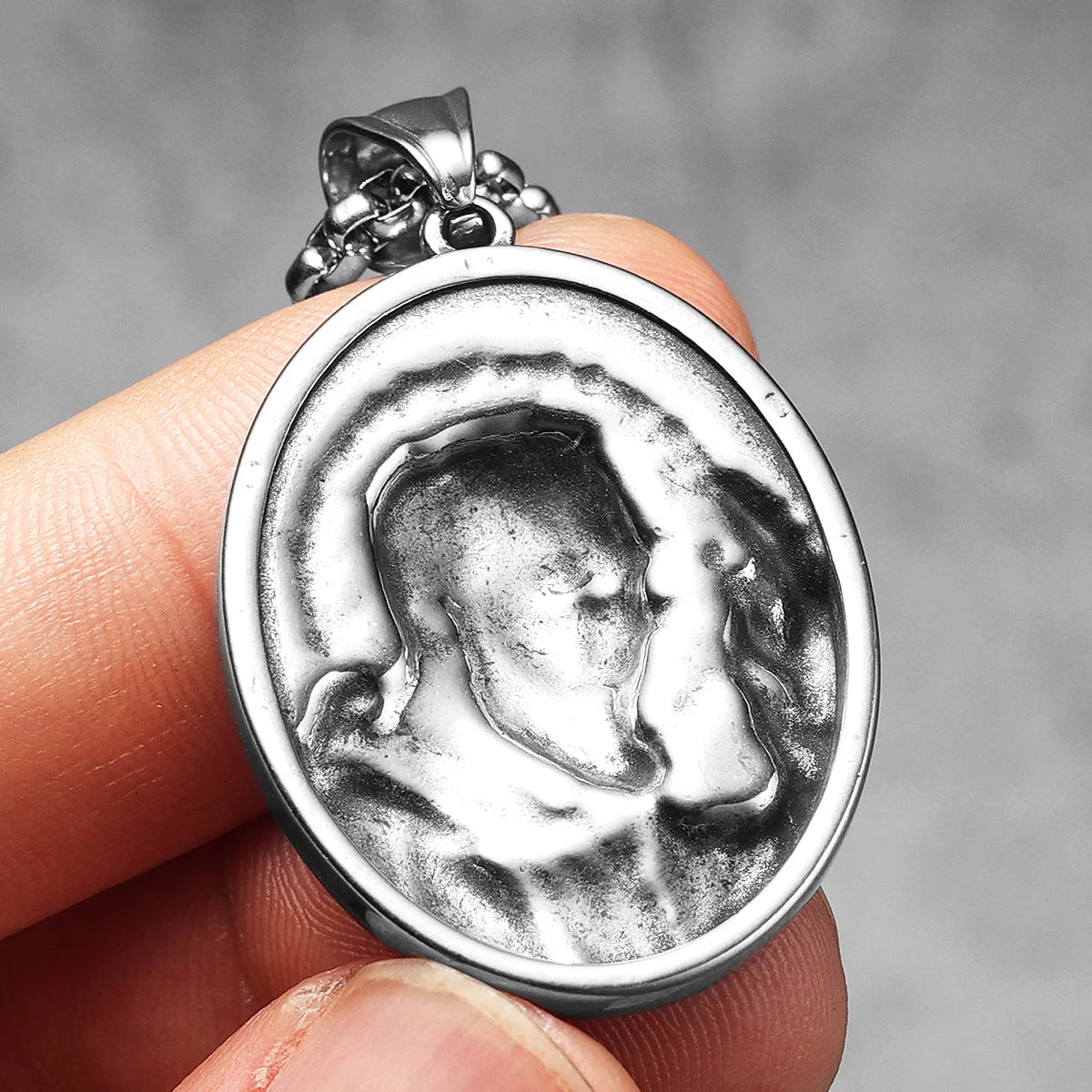 Catholic Padre Pio Powerful Amulet Stainless Steel Men Necklace Pendant Chain Vintage Cool For Women Jewelry Gifts Wholesale