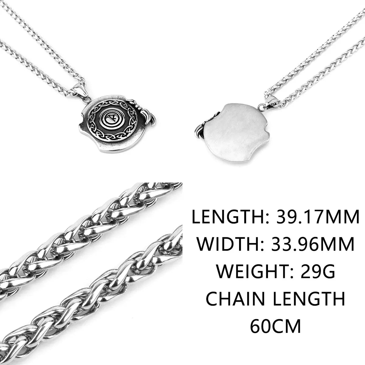 Vikings Odin Rune Necklace Various Men's Nordic Vegvisir Valknut Amulet Pendant Stainless Steel Punk Fashion Jewelry Wholesale