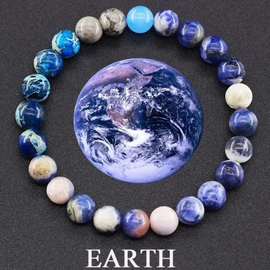 Popular Planet Bracelet Nine Natural Stones Bracelet New Sun Saturn Universe Planet Bracelet Holiday Gift