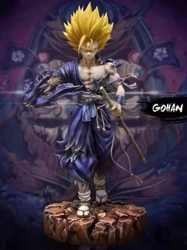 Dragon Ball Anime Figure 38cm Gk Samurai Son Goku Gohan Vegeta Figurine Super Saiyan Pvc Model Statue Doll Toy for Surprise Gift Son Gohan CHINA with box