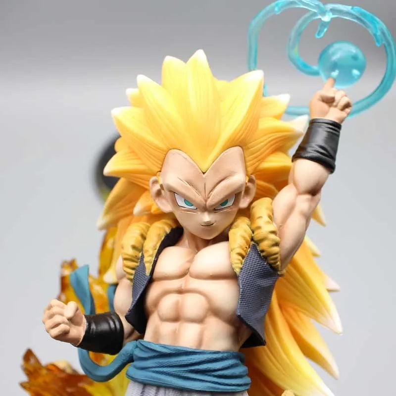 Dragon Ball Z Gotenks Figures Sjj3 Gotenks Anime Figures Super Saiyan Gk Statue Figurine 22cm Pvc Model Collectible Toys Doll