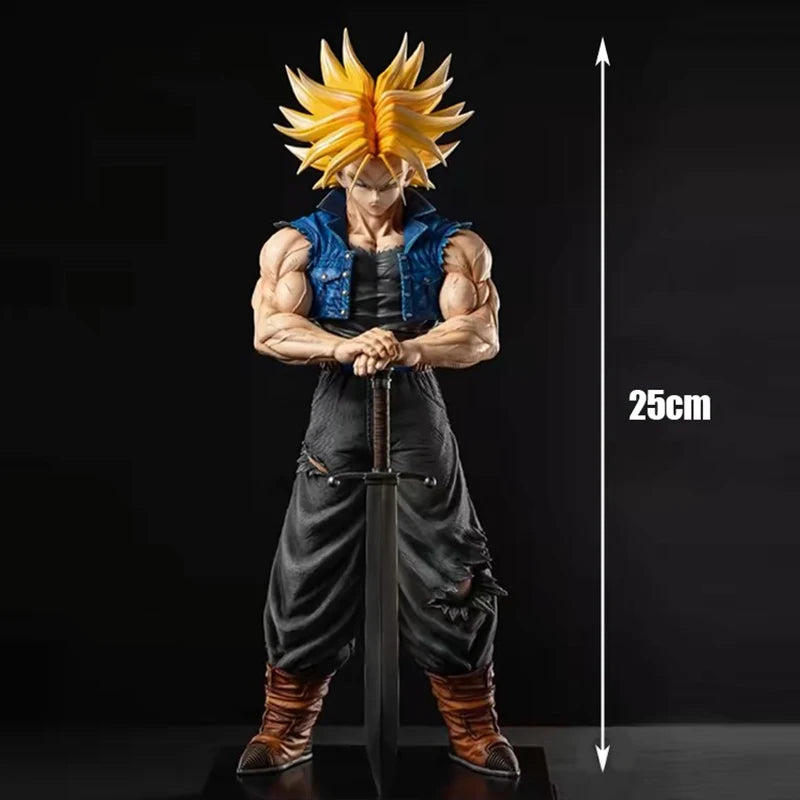 25cm/9.84in Anime Dragon Ball Z Trunks Figure Future Trunks Action Figures MPVC Statue Collection Model Toys for Children Gifts Trunks