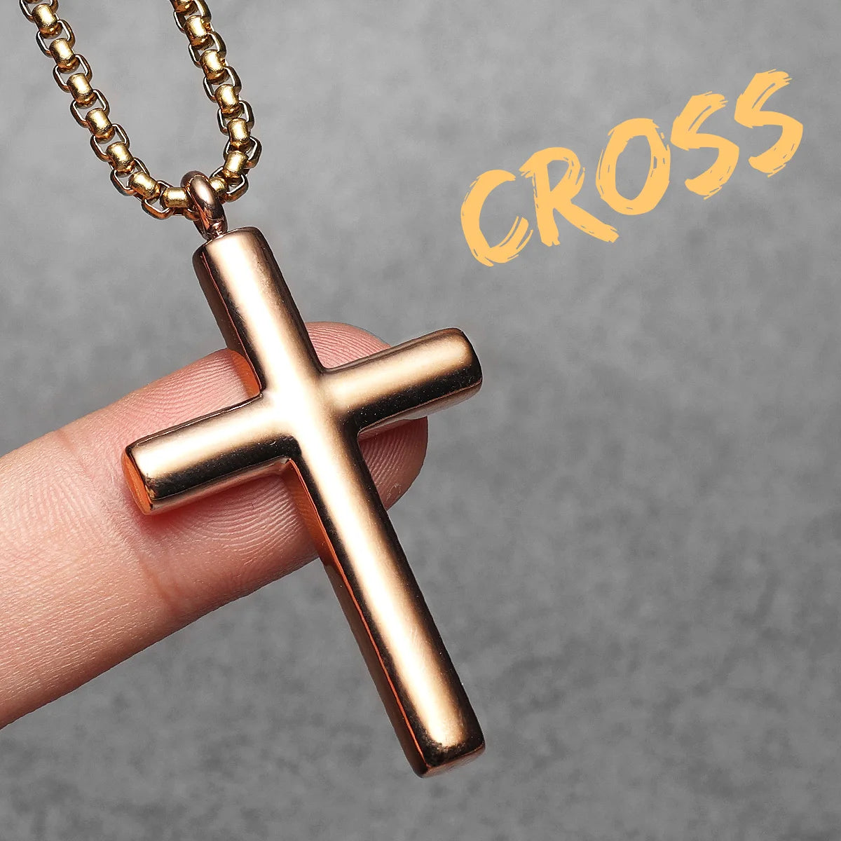 Minimalism Retro Cross Amulet Stainless Steel Men Necklaces Pendant Chain Punk Women Fashion Jewelry Gift Wholesale Dropshiping