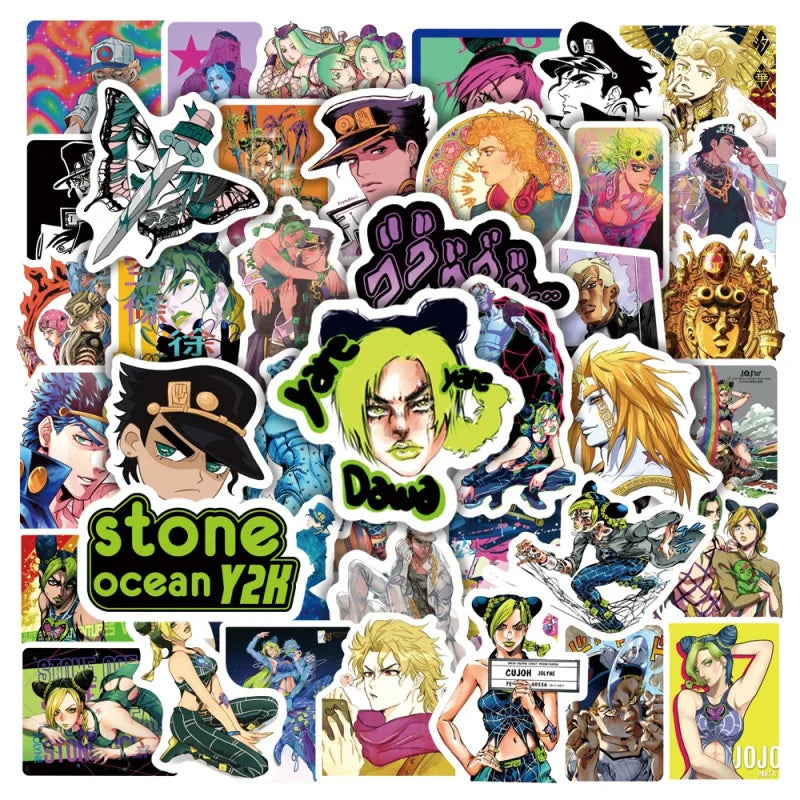 100PCS New Anime Stone Ocean JoJo's Bizarre Adventur Sticker JOLYNE CUJOH Cartoon Stickers