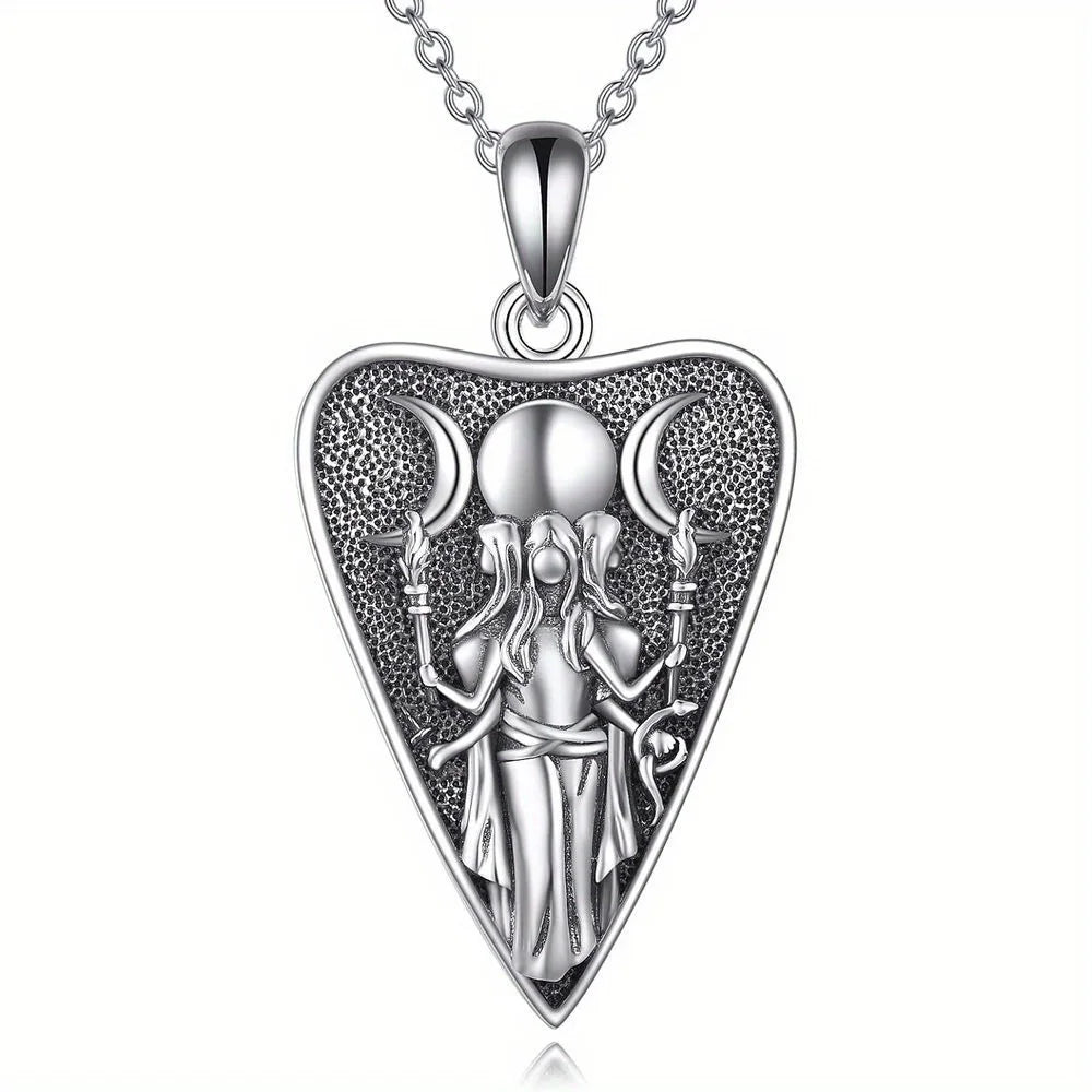 Vintage Style Triangle Pendant Necklace, Gothic Witch Jewelry Gifts Anniversary Party Gift Jewelry Niche Style Beautiful Style