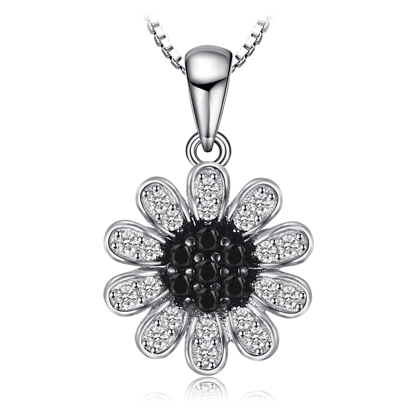 JewelryPalace Natural Black Spinel 925 Sterling Silver Pendant Necklace for Woman Fashion Jewelry No Chain AP224175