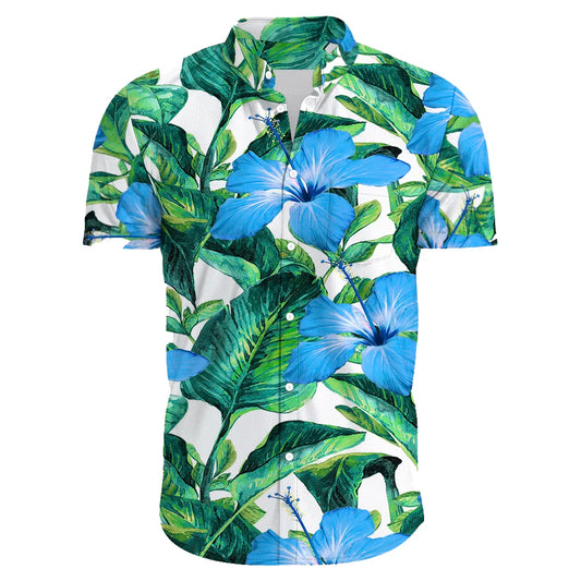 2024 Summer Men's Casual Floral Print Short Sleeve Top Hawaiian Shirt For Mens Clothes Daily New High Quality Lapel Oversized CS2024XQ1245