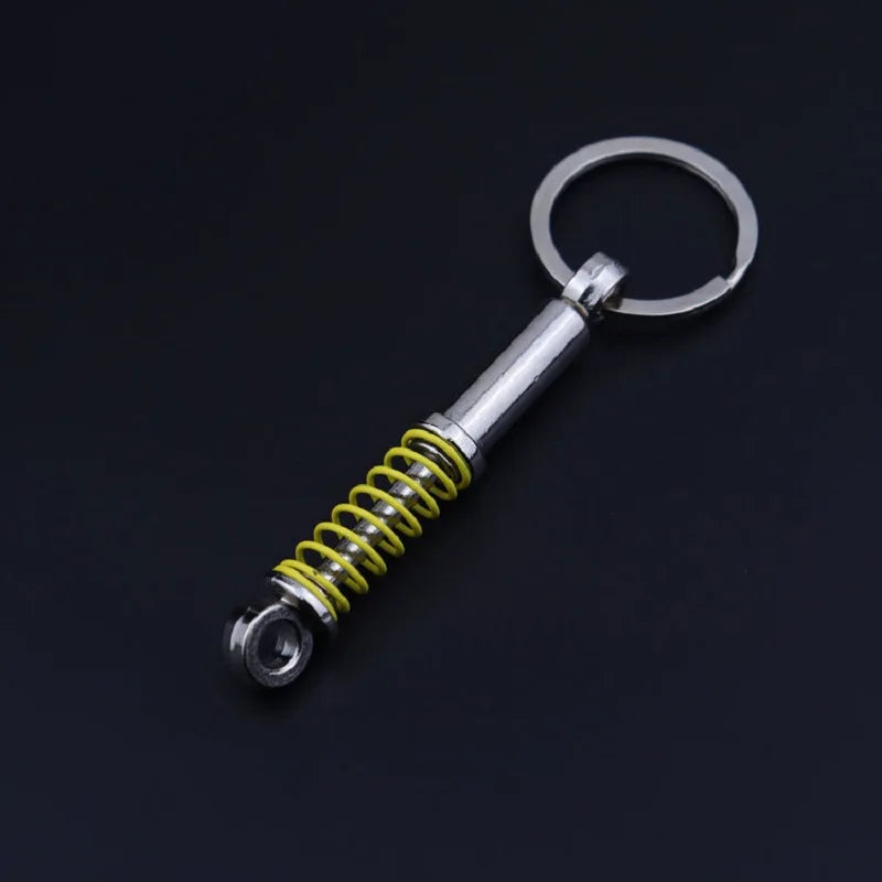 Car Speed Gearbox Gear Head Keychain Manual Transmission Lever Metal Key Ring Car Refitting Metal Pendant Creative Keychain 2023 JZ-Yellow