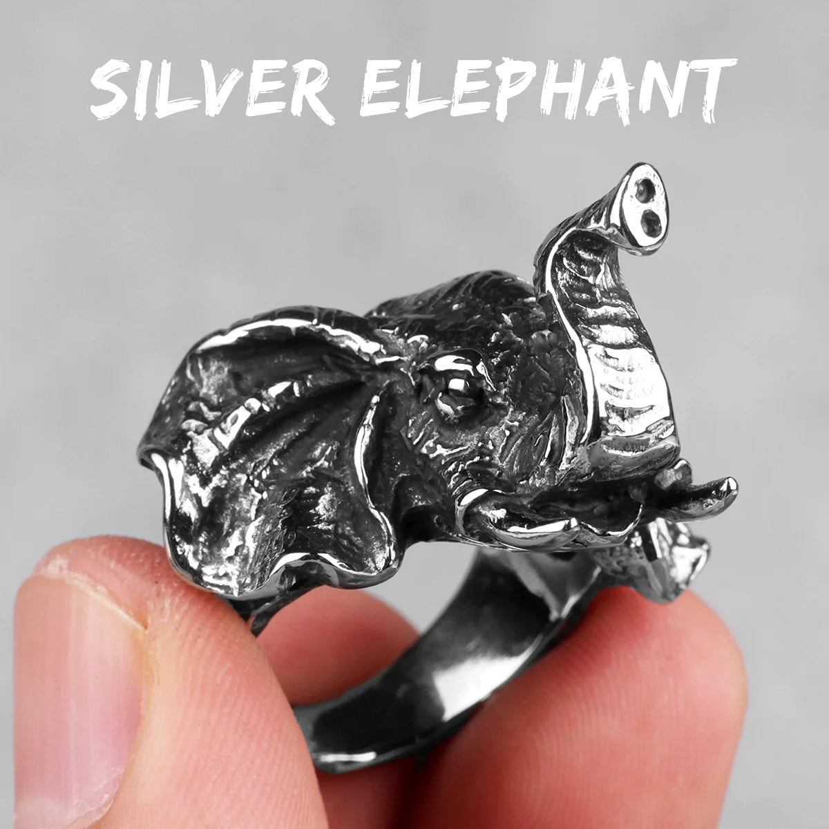 Stainless Steel Animal Men Rings Eagle Dog Dragon Bird Snake Punk Hip Hop Trendy For Male Boy Jewelry Creativity Gift Wholesale
