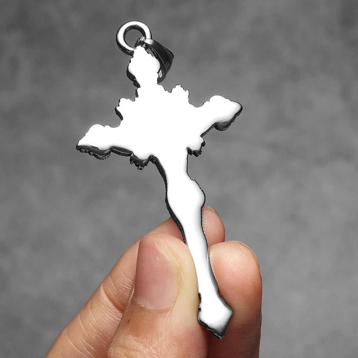 INRI Jesus Cross Exorcism Amulets Stainless Steel Men Necklaces Pendant Chain Punk For Women Fashion Jewelry Gifts Wholesale