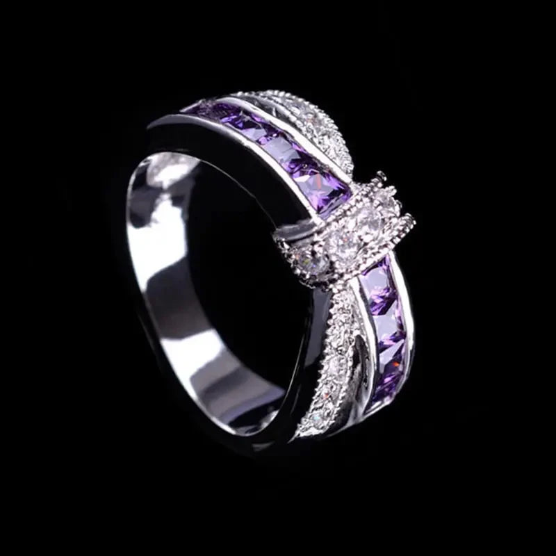 925 Sterling silver crystals Rings Christmas gift for women lady like Watch style Lovely Wedding Cute fashion classic Jewelry