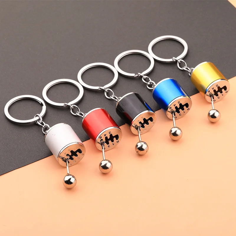 Mini Zinc Alloy Auto Parts Keychains Simulated Speed Gearbox Absorber Motor Piston Pendant Car Keys Holder Keyring Cute Men Gift