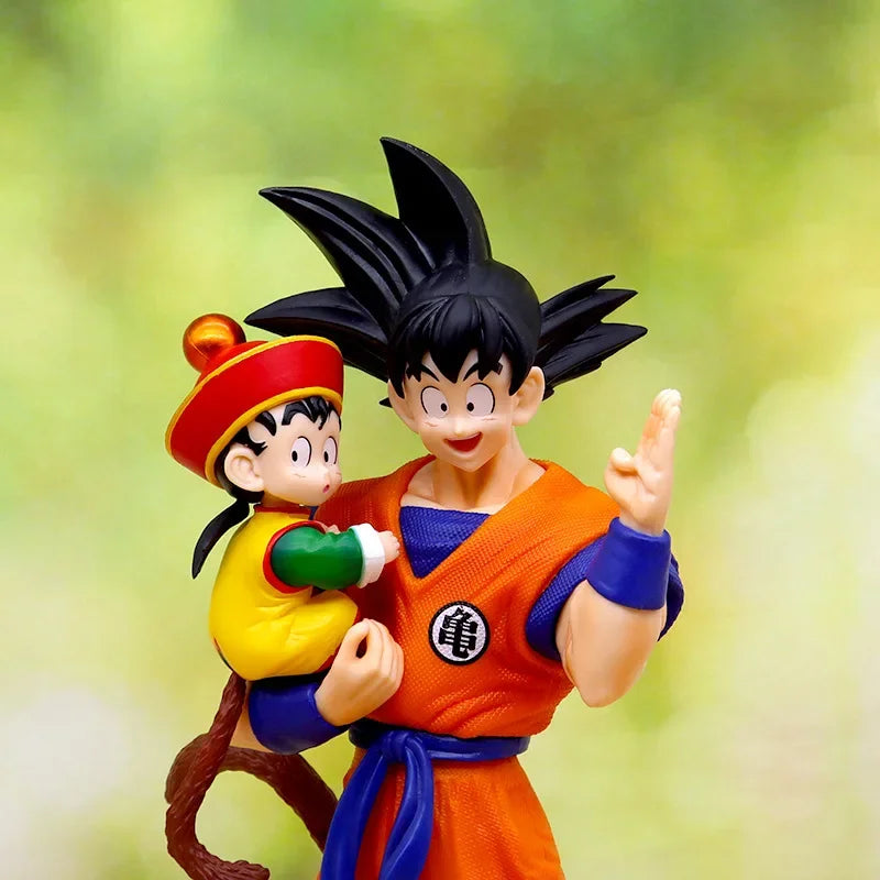 Anime Dragon Ball Son Goku with Gohan Figure Son Goku Figurine 30cm Pvc Action Figures Collection Model Toys for Children Gifts