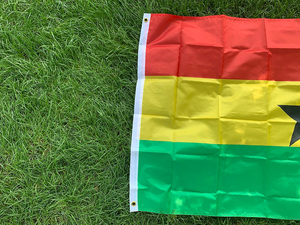 SKY FLAG  Ghana Flag 150x90cm high quality Polyester hanging Ghana National Flags Double Sided Printed Ghana Flag Banner