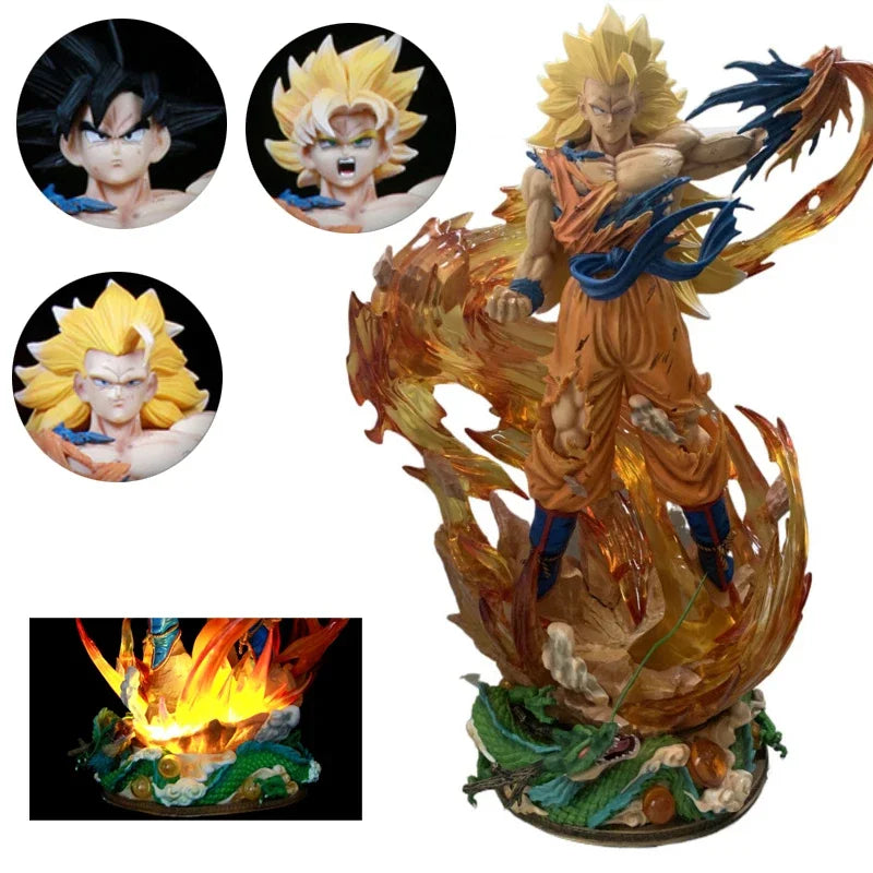 Yunqi Create Studio Pvc Gk Dragon Ball Z Son Goku Ultra Instinct Statue 50cm Dbz Anime Model Action Figure Collection Toys Gifts G