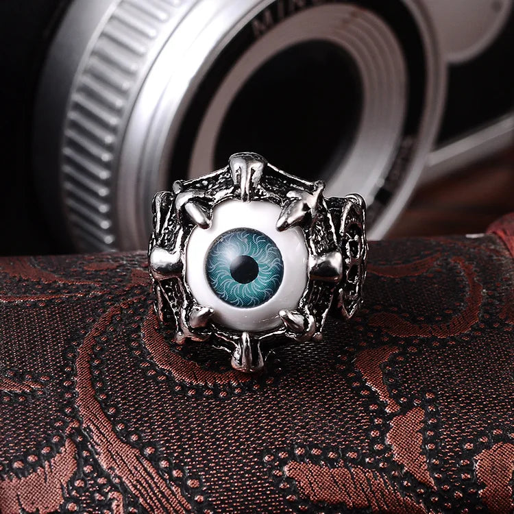 Unisex Women's Men's Punk Eyes Claw Biker Gothic Fashion Ring Size 8 9 10 11  J026