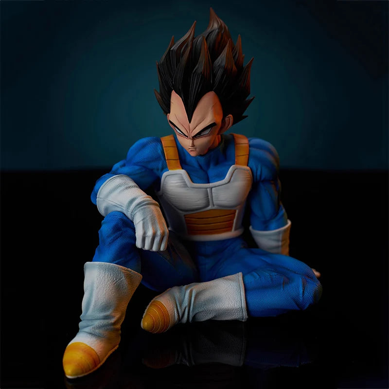 GK Dragon Ball Majin Vegeta Action Figure Statue Ornaments Anime Super Saiyan Sitting Position Bejita Yonsei Figures Model Toys