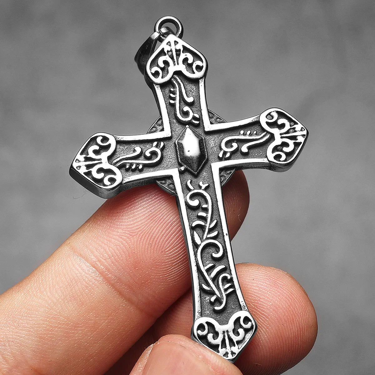 Virgin Mary Cross Amulets Stainless Steel Men Necklaces Pendant Chain Punk For Women Fashion Jewelry Gifts Wholesale Dropshiping